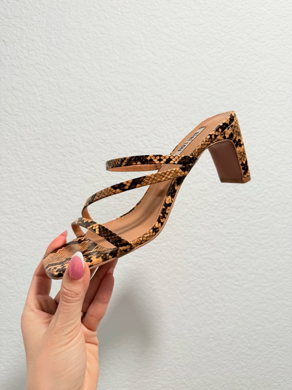 BibiLou Italian Snake-Print Strappy Mule Heel EU38